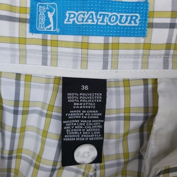 🍄3/50$🍄 PGA TOUR golf casual plaid shorts size 36 - Picture 6 of 6